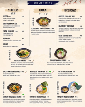 Menu_Takesan Warsaw